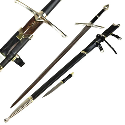 Imagen de Espada Strider funcional de acero de damasco rojo 41802 parte de nuestra colección en Espadas y más, sitio oficial.