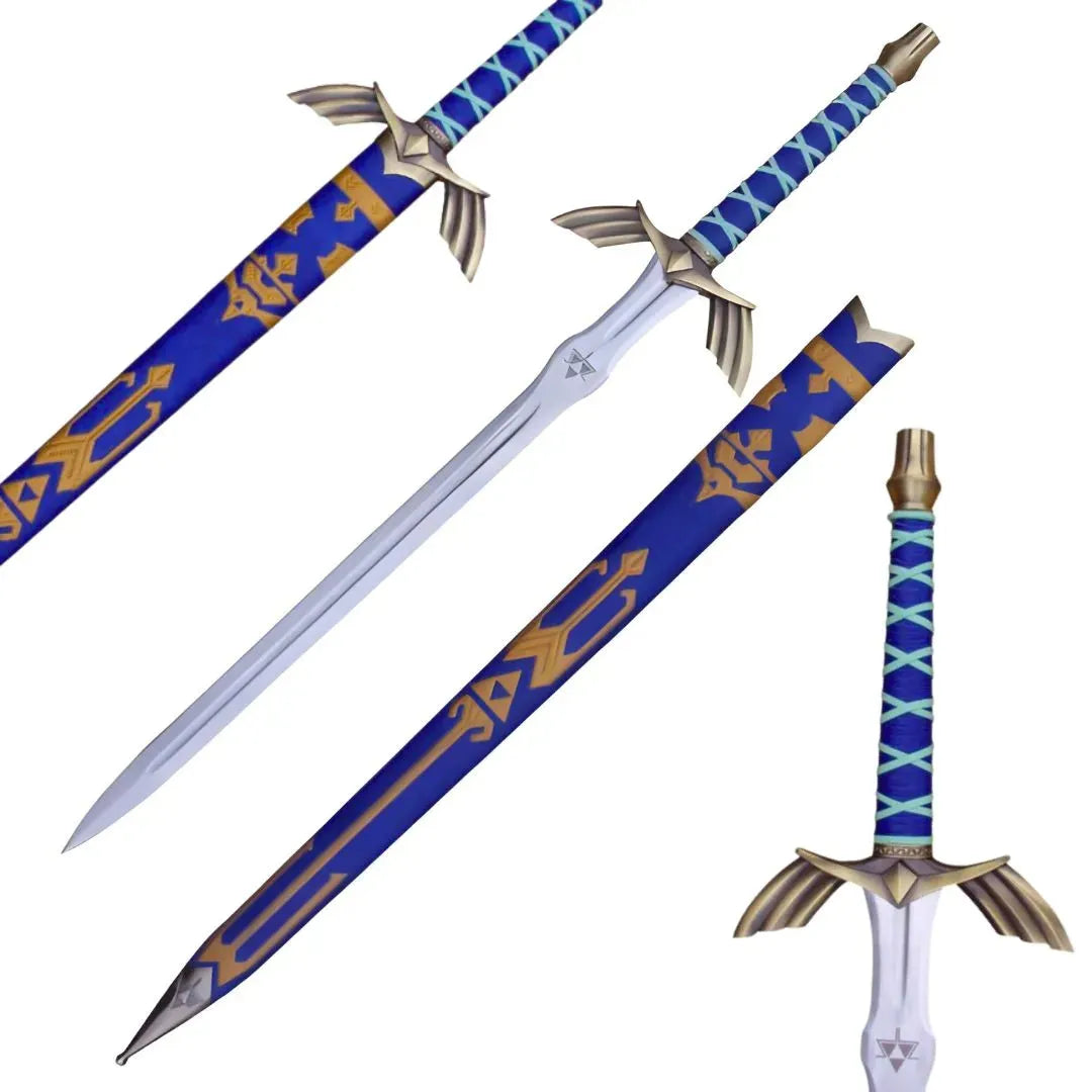 Espada Maestra de Link de Zelda Tears of Kingdom con funda modelo azul. Vendida por Espadas y más