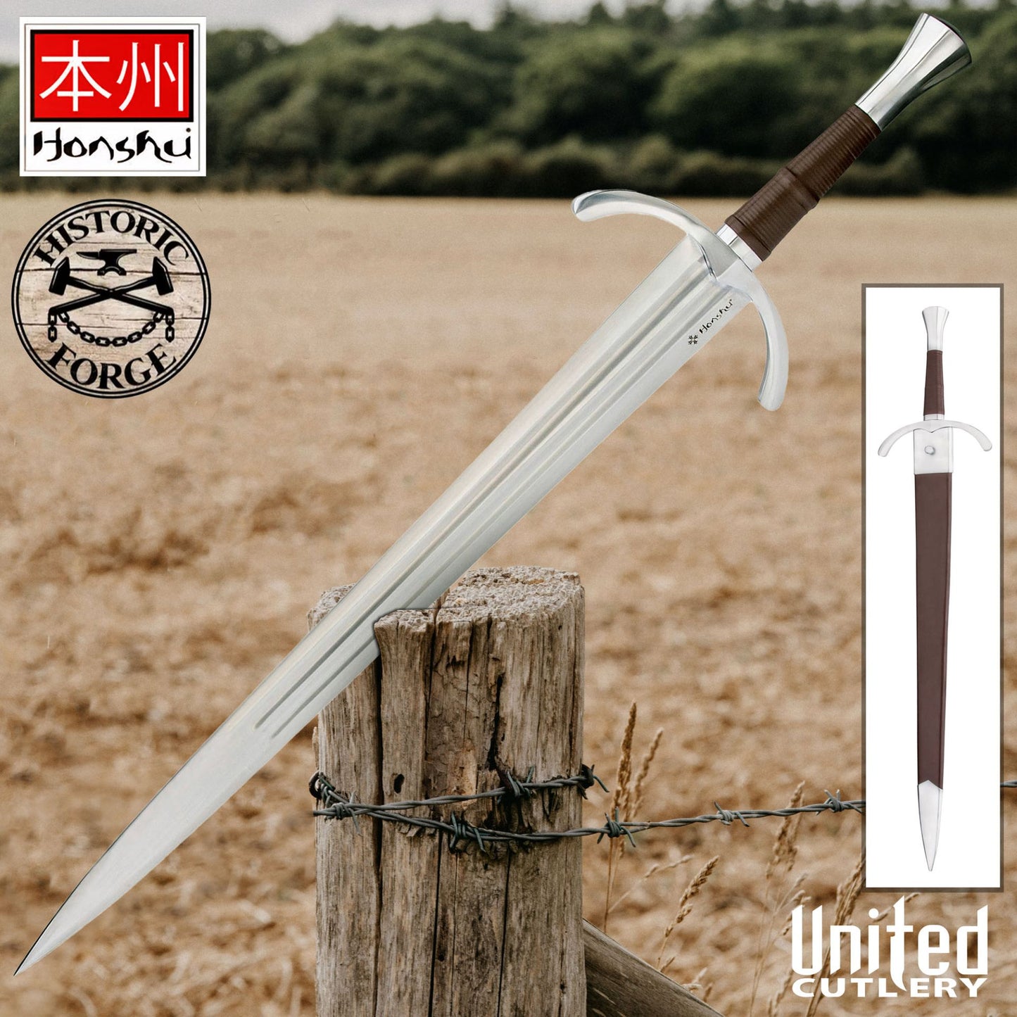 Imagen de Espada de una mano funcional afilada Honshu 41939 parte de nuestra colección en Espadas y más, sitio oficial.