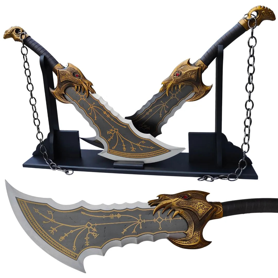 Espadas da Lâmina do Caos de Kratos Reforjadas God of War 5