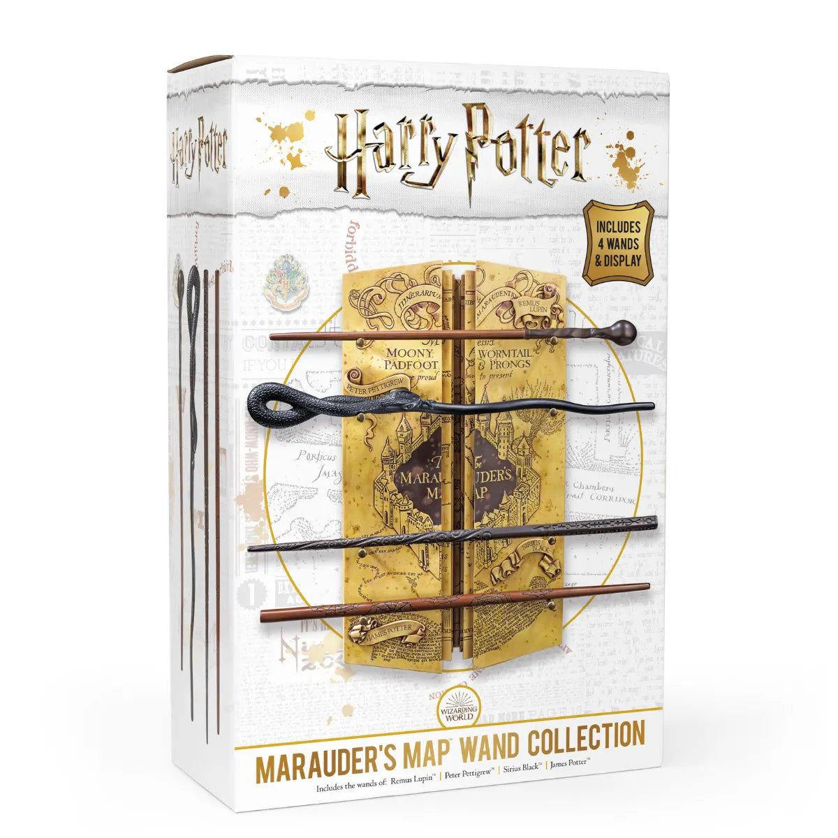 Exhibidor 4 varitas el Mapa del Merodeador - Harry Potter