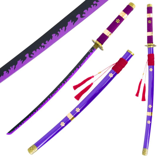 Katana Enma morada de Zoro De One Piece S5074H