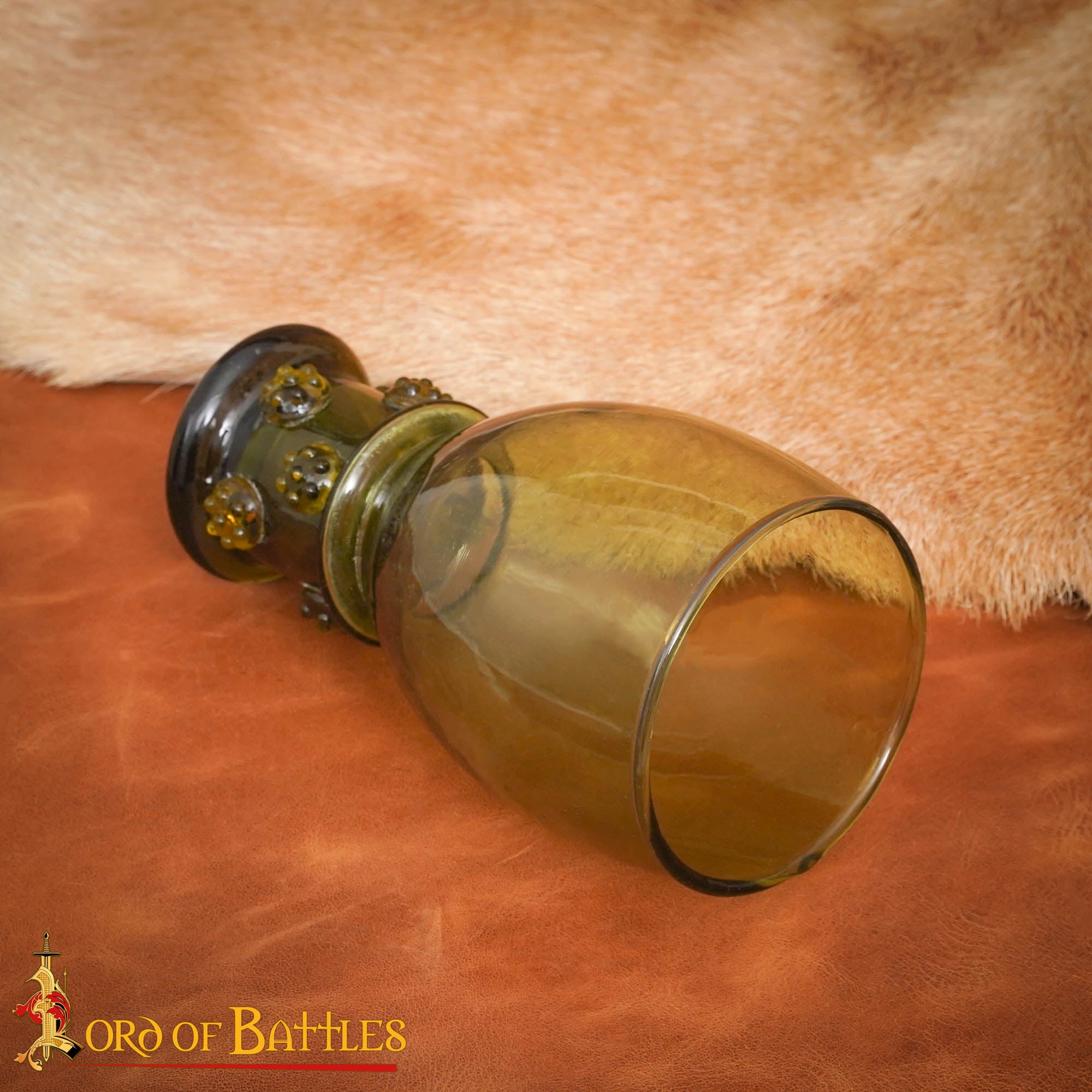 Copa de Cristal de Bosque Estilo Siglo Xv-xvi con Prunts Vajilla Medieval- Segunda Calidad - Imagen 2