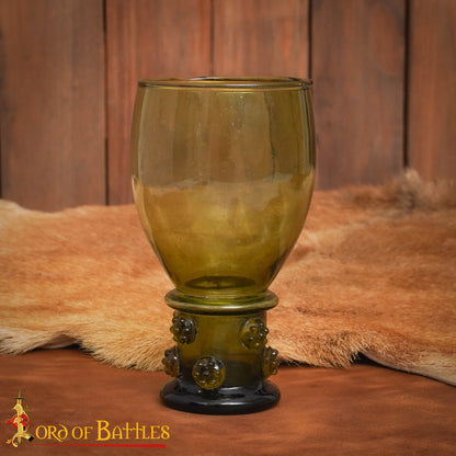 Copa de Cristal de Bosque Estilo Siglo Xv-xvi con Prunts Vajilla Medieval- Segunda Calidad - Imagen 1