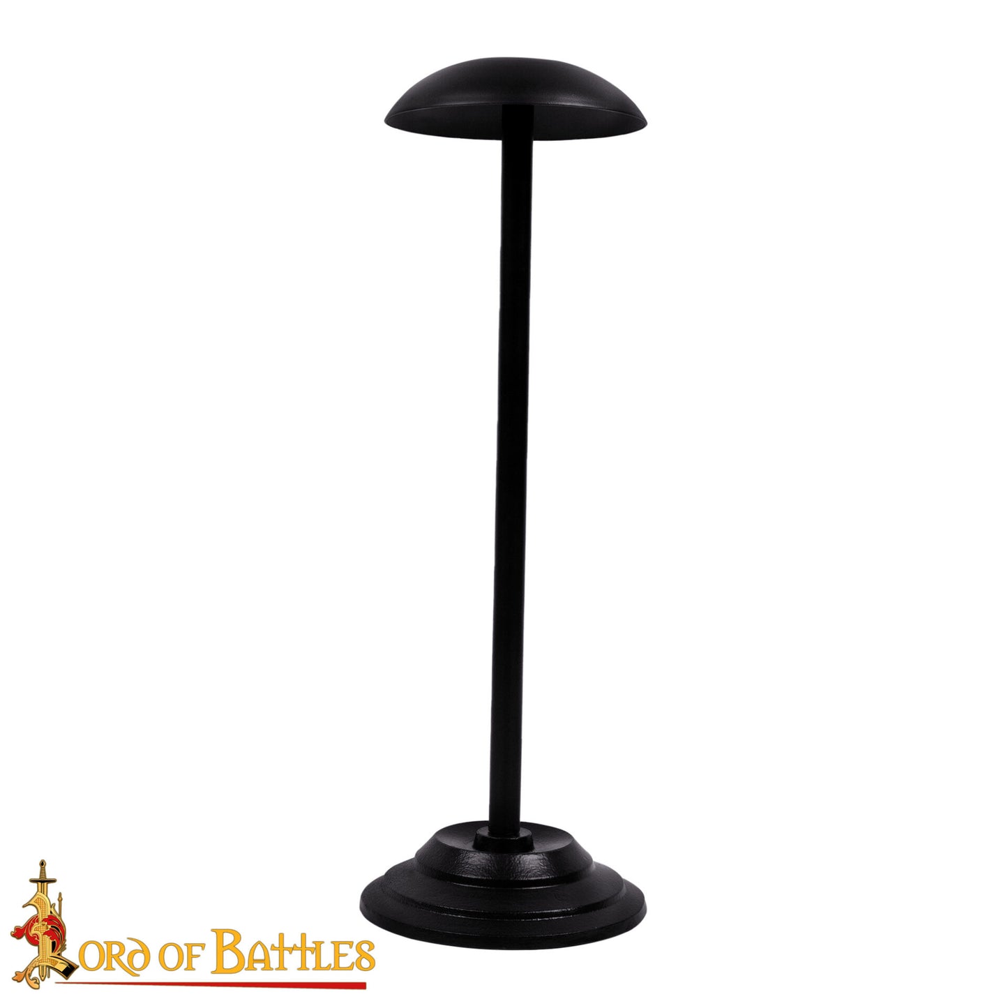 Soporte para Casco de Hierro - 17 Pulgadas Acabado en Negro | Expositor Resistente para Cascos Medievales, Vikingos y de Fantasía - Imagen 4