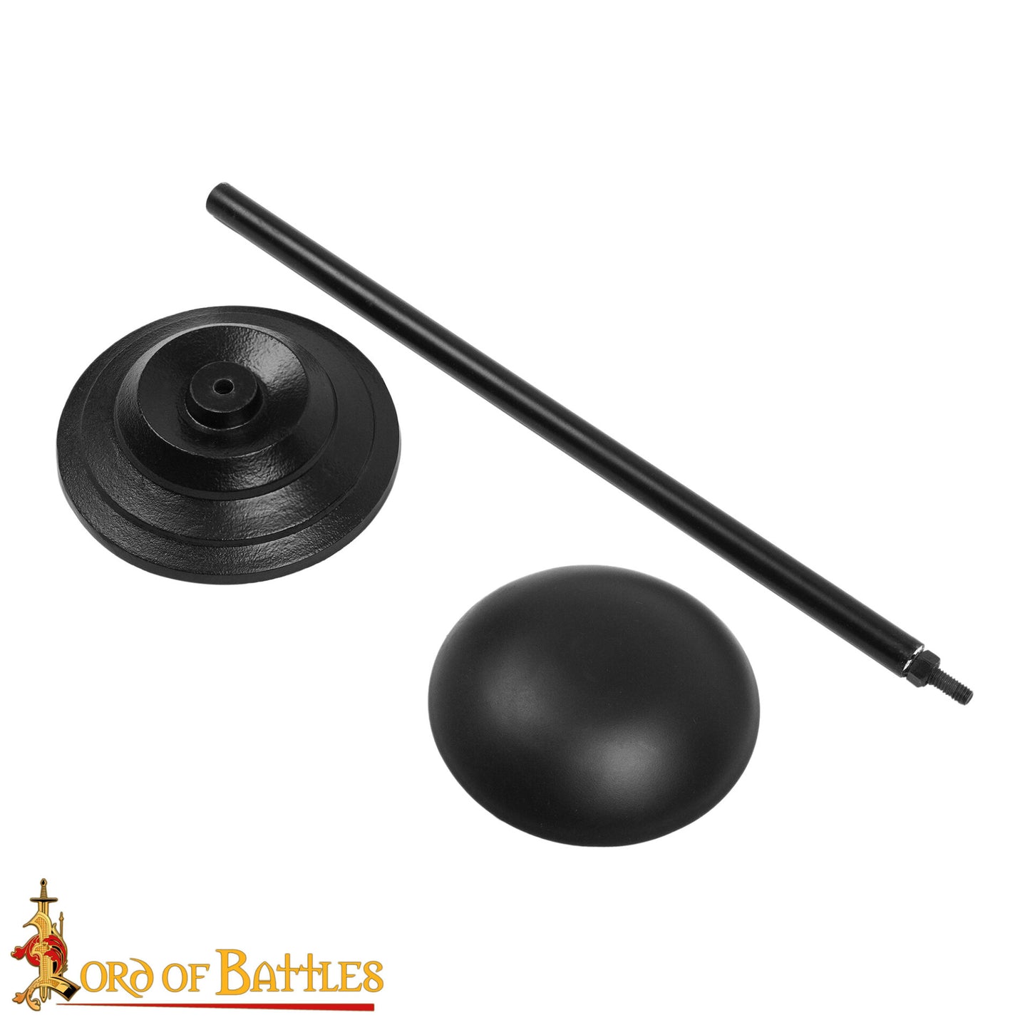Soporte para Casco de Hierro - 17 Pulgadas Acabado en Negro | Expositor Resistente para Cascos Medievales, Vikingos y de Fantasía - Imagen 5