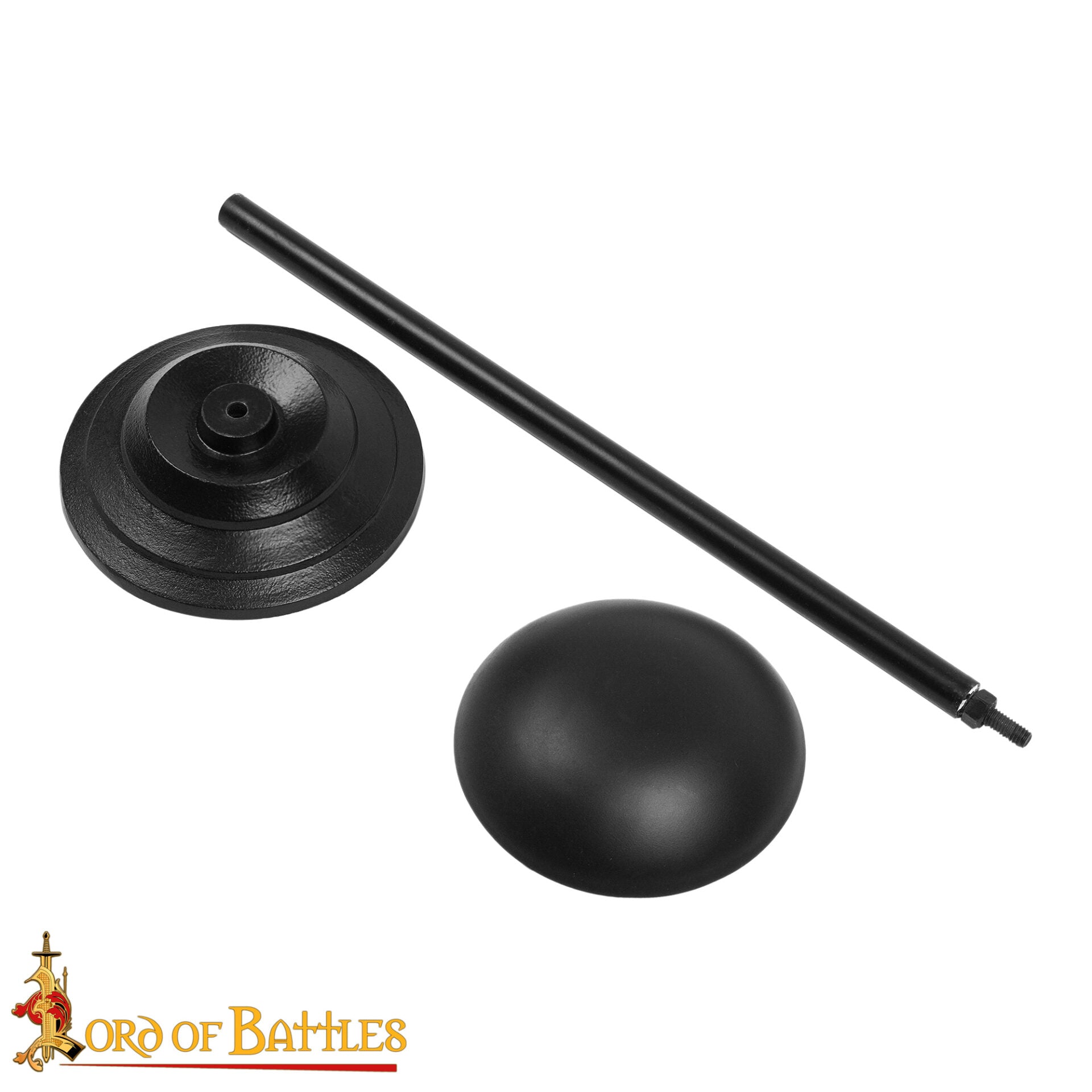 Soporte para Casco de Hierro - 17 Pulgadas Acabado en Negro | Expositor Resistente para Cascos Medievales, Vikingos y de Fantasía - Imagen 5