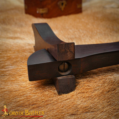 Expositor de Espadas Medievales de Madera de Un Solo Nivel con Fieltro de Terciopelo - Imagen 8