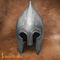 Gondorian Casco Medieval de Acero con Forro de Cuero - Calibre 18 Acabado Antiguo - Fantasía Lotr Gondor Replica - Coleccionable Armadura Casco para Larp, y la Pantalla - Imagen 1