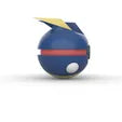 Imagen de Pokeball Artesanal Greninja parte de nuestra colección en Espadas y más, sitio oficial. Esta imagen describe  pokeball