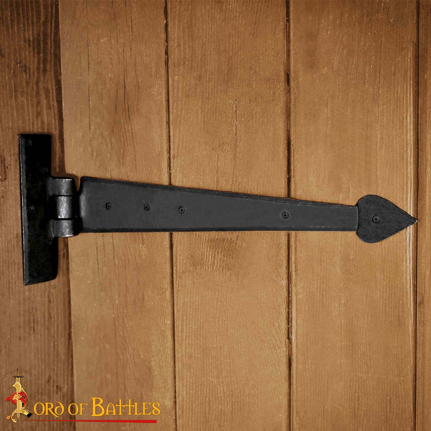 Bisagra de Puerta Rústica de Hierro Forjado a Mano - Bisagra de Correa Resistente para Puertas, Armarios y Cofres - Imagen 7