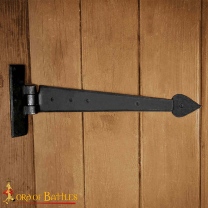 Bisagra de Puerta Rústica de Hierro Forjado a Mano - Bisagra de Correa Resistente para Puertas, Armarios y Cofres - Imagen 7