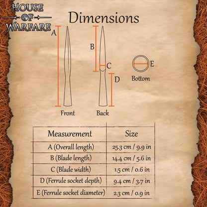 Lanza de Lanzamiento de Jabalina Forjada a Mano de Acero Al Carbono Estilo Vikingo - Imagen 3