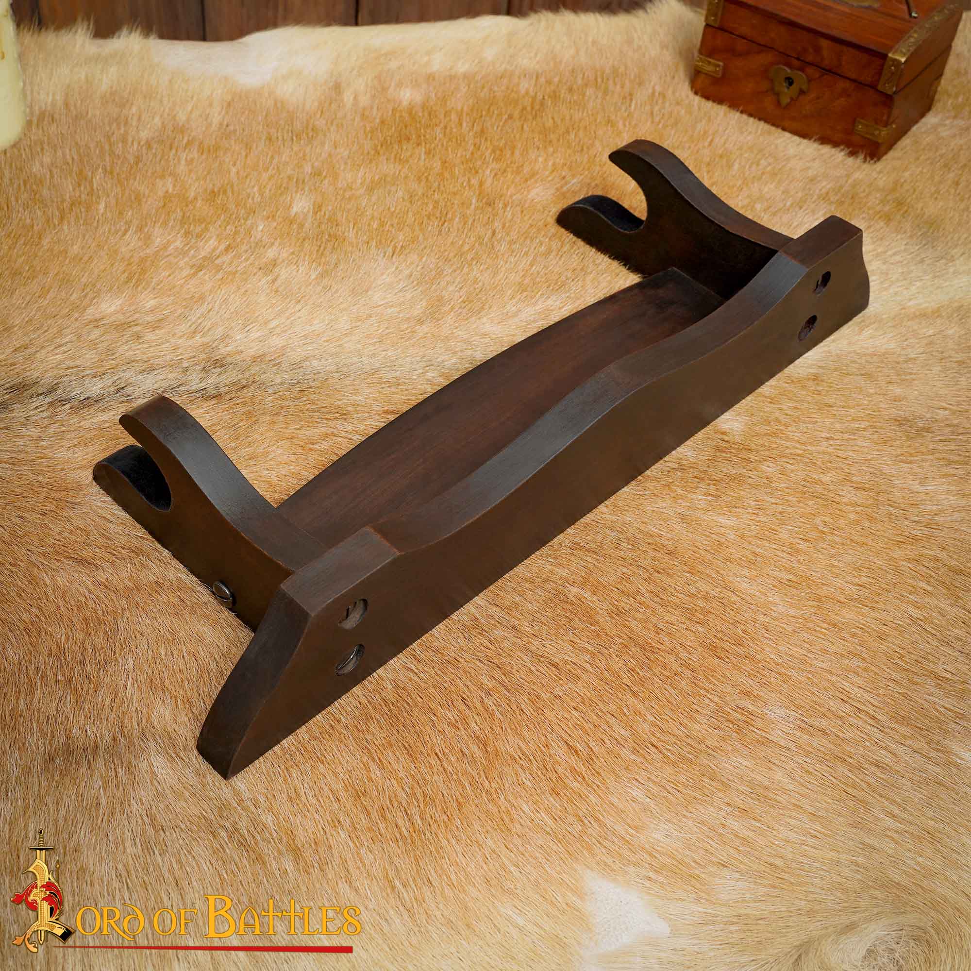 Expositor de Espadas de Madera de Un Nivel - Madera Maciza - Imagen 8