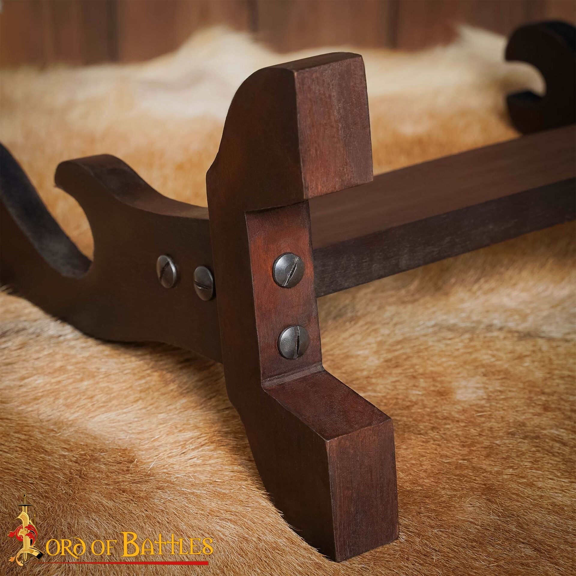 Expositor para Espadas Medievales y Katanas de Madera de Dos Pisos - Imagen 7