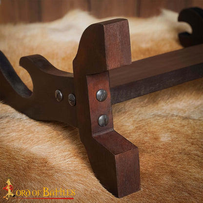 Expositor para Espadas Medievales y Katanas de Madera de Dos Pisos - Imagen 7