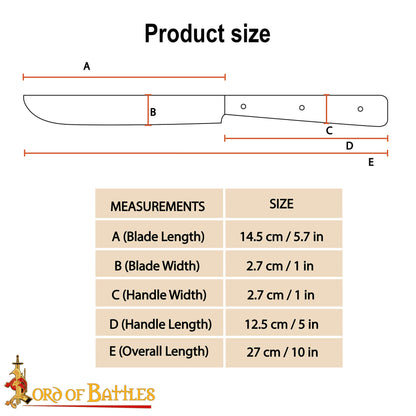 Cuchillo Medieval Artesanal de Acero Inoxidable con Mango de Cuerno de Buey - Imagen 3