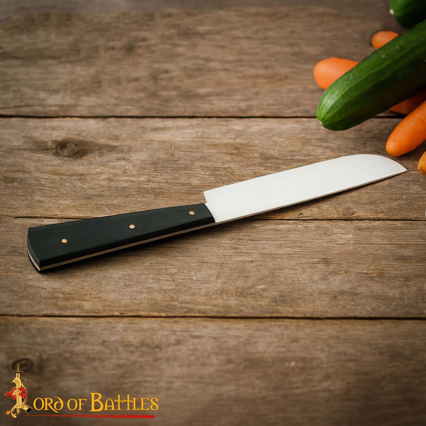 Cuchillo Medieval Artesanal de Acero Inoxidable con Mango de Cuerno de Buey - Imagen 1