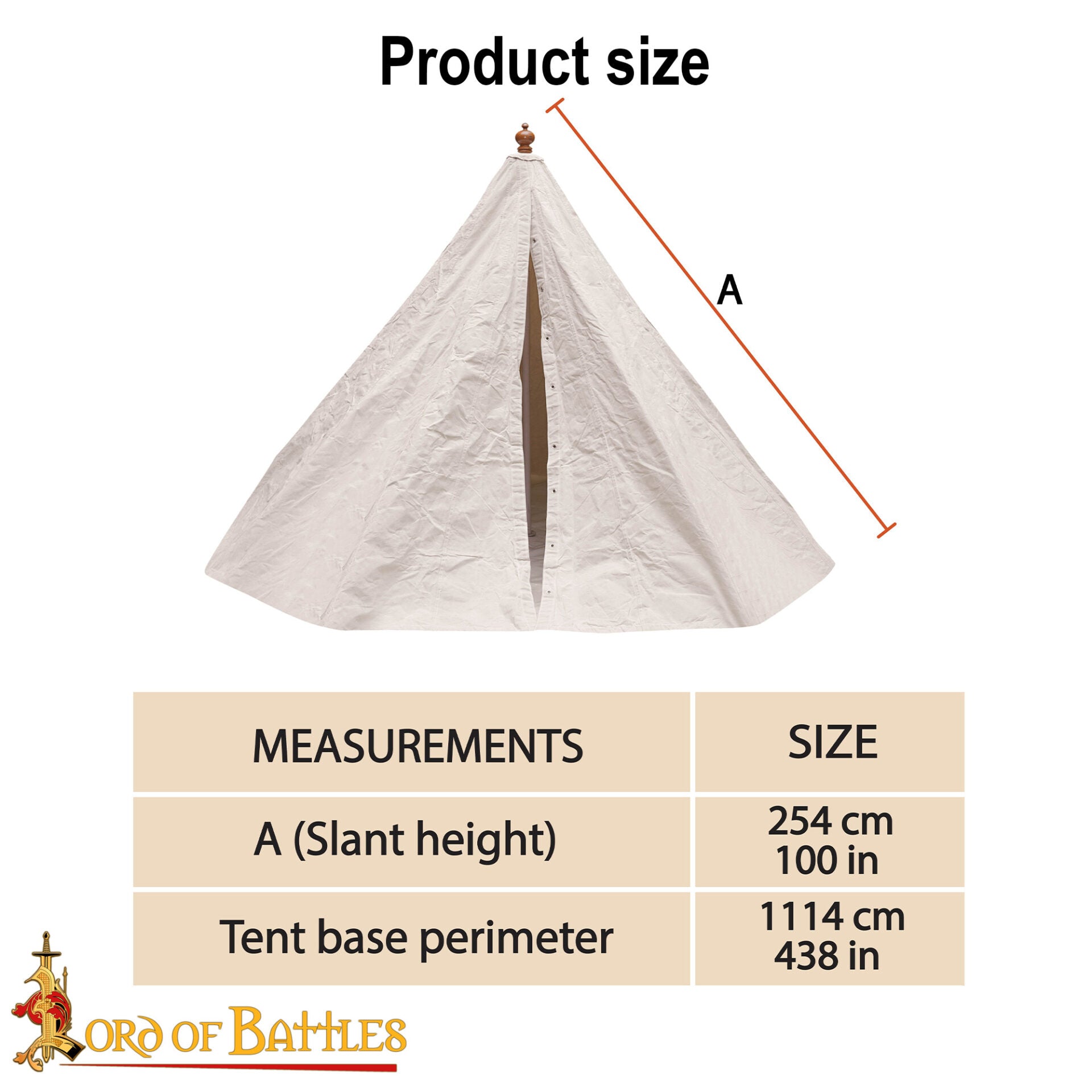 Tienda de Lona Cónica Medieval | Refugio de Camping - Imagen 3