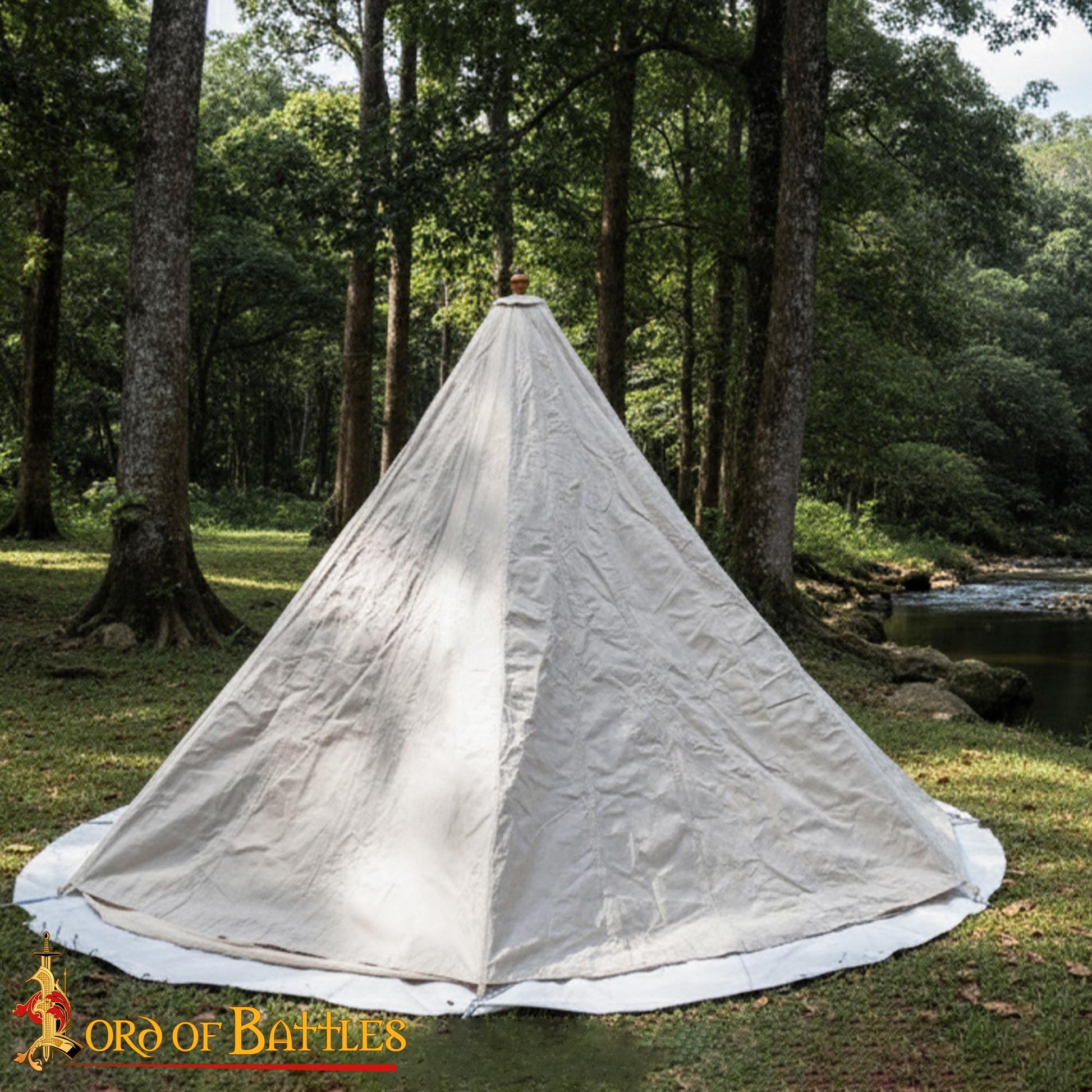 Medieval Conical Canvas Tent for Camping – Espadas y Más