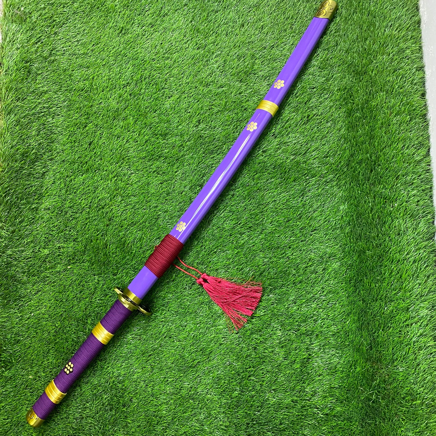 Katana Enma Morada de Zoro One Piece Decorativa de acero C/Defectos N86