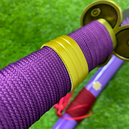 Katana Enma Morada de Zoro One Piece Decorativa de acero C/Defectos N86