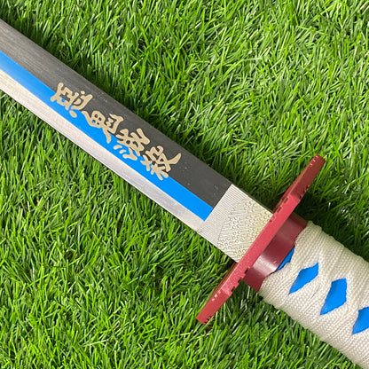 Katana Decorativa de Acero de Tomioka Giyuu Kimetsu no Yaiba C/Defectos N92