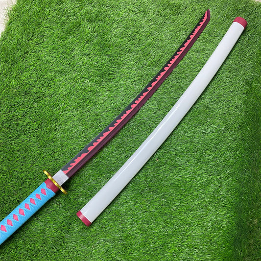 Decorative Katana Mitsuri Kanroji Replica Steel LED Kimetsu no Yaiba W/Defects N103