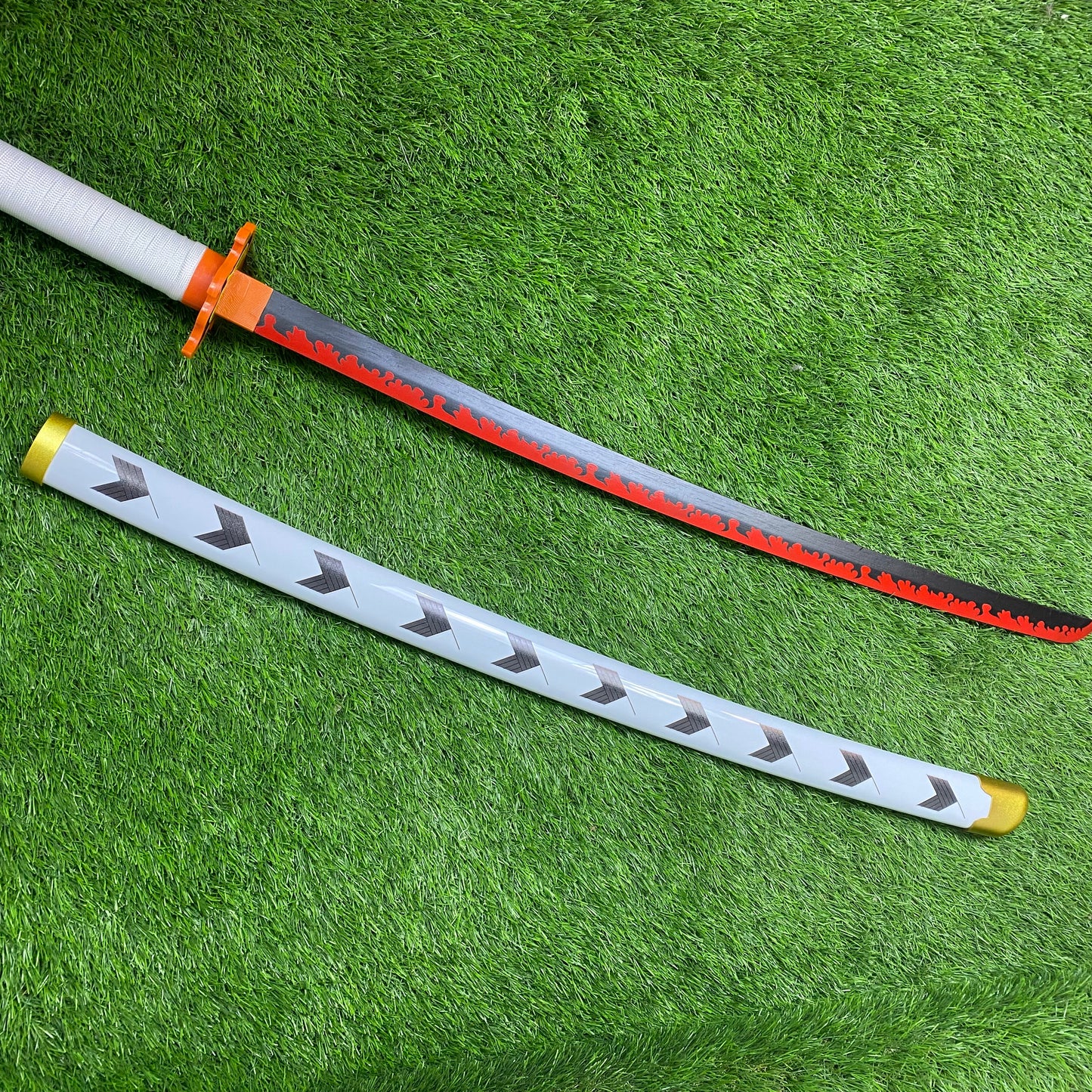 Katana de Rengoku de Bambú Demon Slayer Kimetsu no Yaiba C/Defectos N112