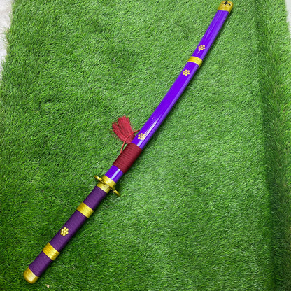 Katana Enma Morada de Zoro One Piece bambú - C/Defectos N116
