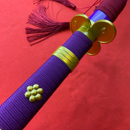 Katana Enma Morada de Zoro One Piece bambú - C/Defectos N146