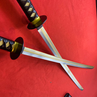 Katanas de Deadpool Réplica Decorativa Dual C/Defectos N147
