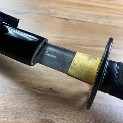 Katana Funcional Acero de Damasco con Vaina Negra C/Defectos n72