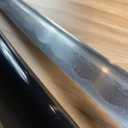 Katana Funcional Acero de Damasco con Vaina Negra C/Defectos n72