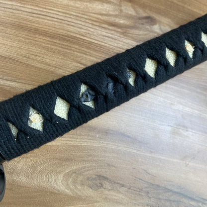 Katana Funcional Acero de Damasco con Vaina Negra C/Defectos n72