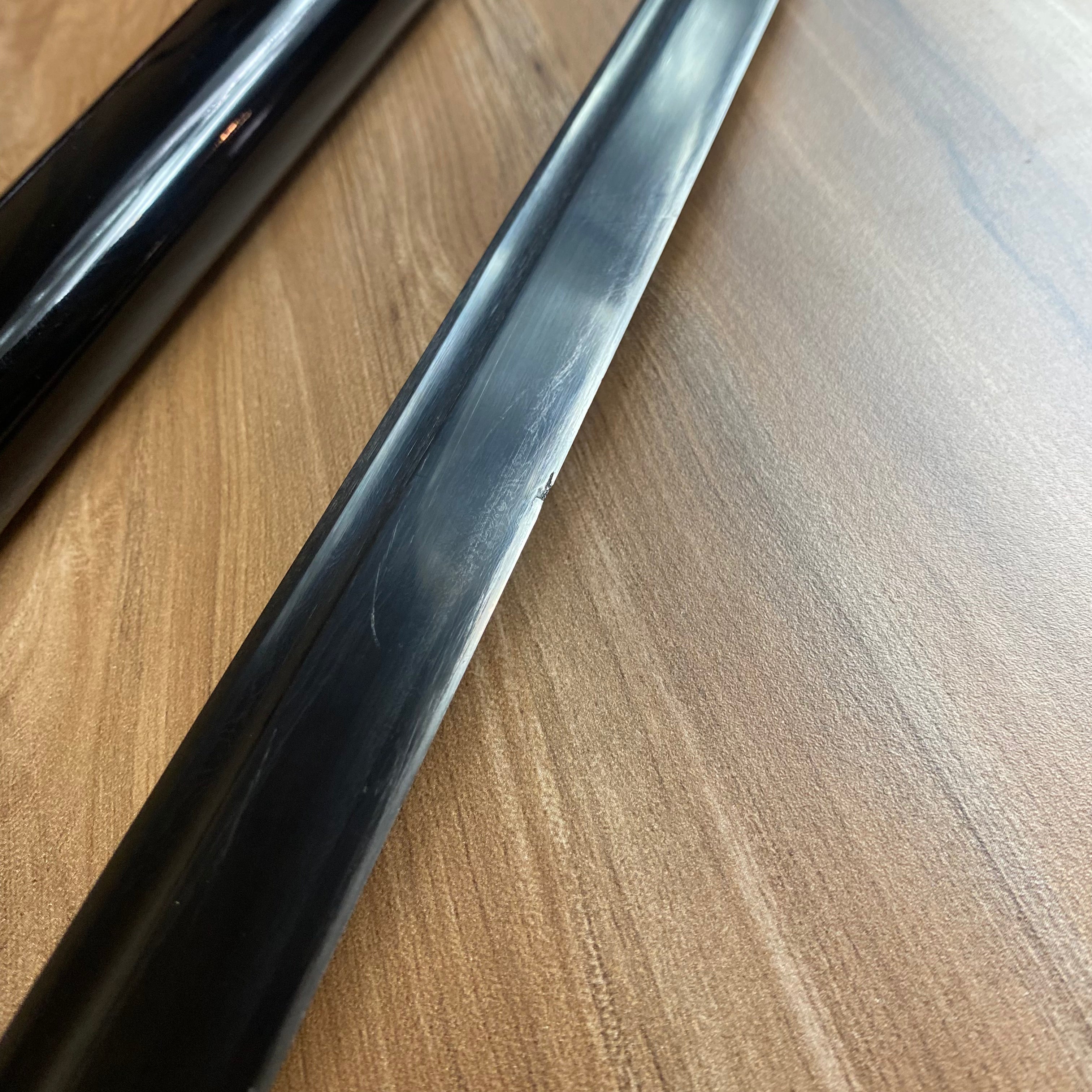 Ninjato Funcional Afilado – Acero de Damasco Negro C/Defectos n78