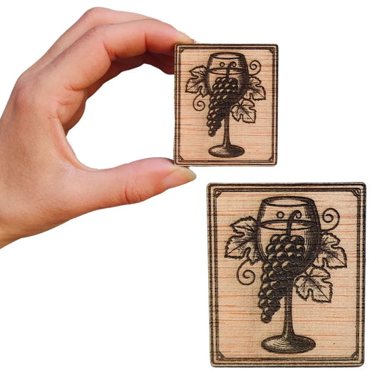 Framed Wine Glass Magnet