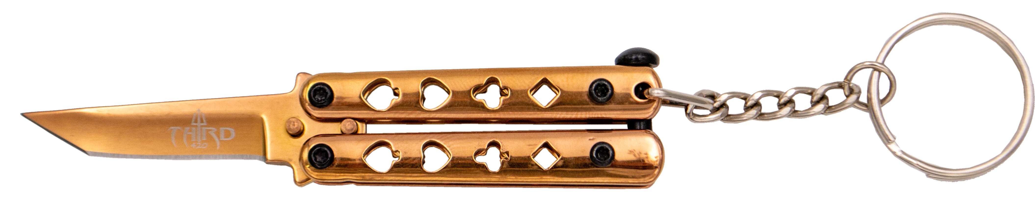 Imagen de Navaja LLavero de Mariposa - Punta Tanto  - Variedad de Acabados parte de nuestra colección en Espadas y más, sitio oficial.