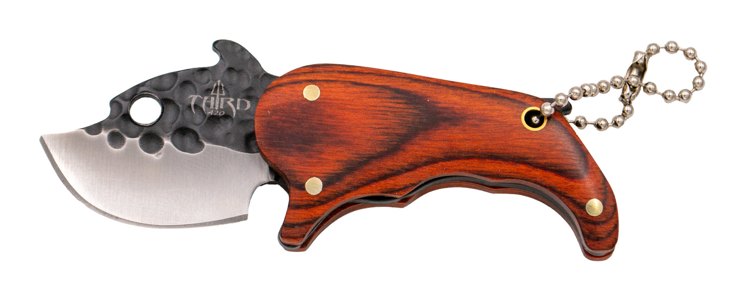 Cuchillo Third K2481 Acero 420 Y Mango Pakkawood Con Funda