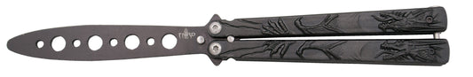 Drittes praktisches Messer K2829X aus schwarzem Stahl 10,8 cm