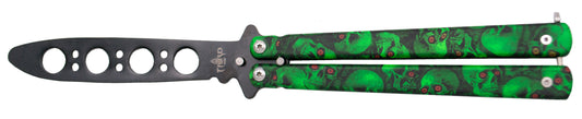 Terceira faca de treino K3102v Green Skulls