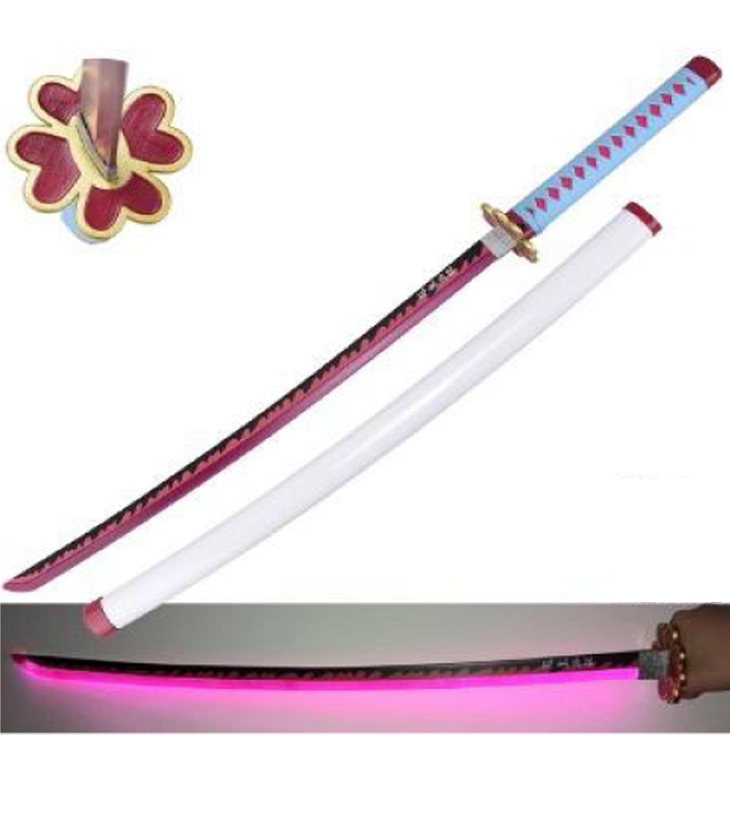 Katana de Mitsuri con luces led y hoja de acero KL006