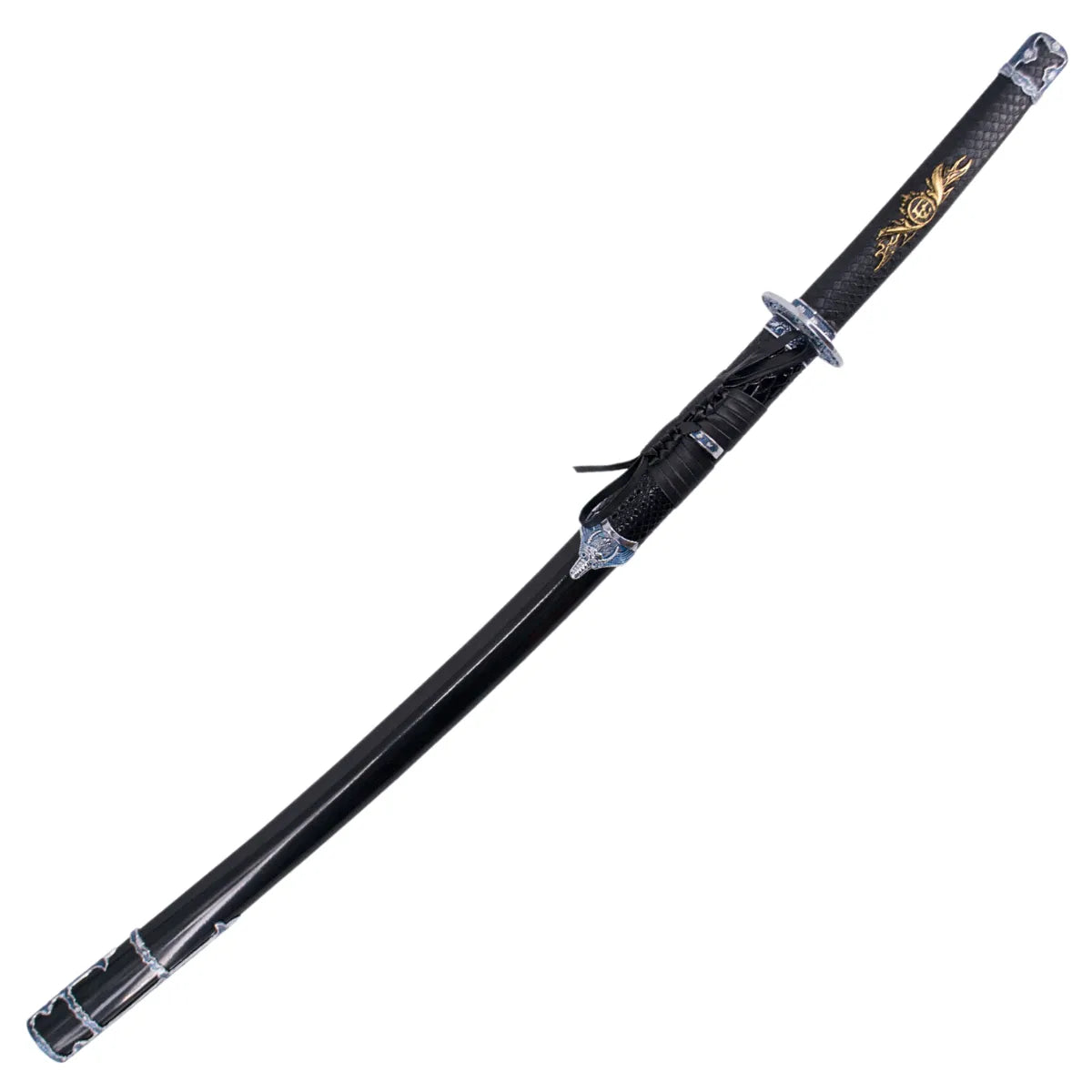 Katana Decorativa De Acero Mango Imitación Piel Serpiente