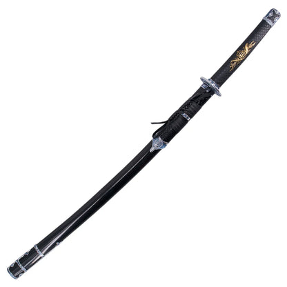 Katana Decorativa De Acero Mango Imitación Piel Serpiente