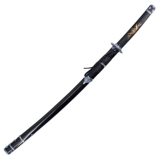 Katana Decorativa De Acero Mango Imitación Piel Serpiente