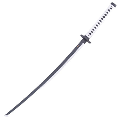 Katana Decorativa Ghost of Tsushima con Hoja Negra Dentada y Tsuba de Dragón