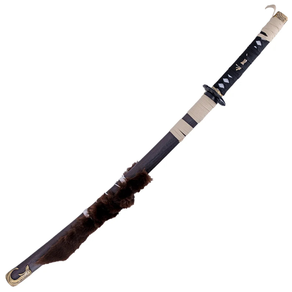 Katana Decorativa Ghost of Yotei con Saya de Lobo