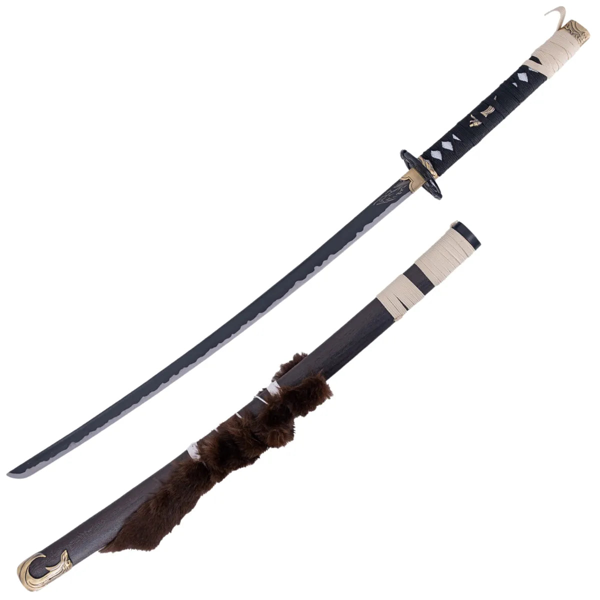 Katana Decorativa Ghost of Yotei con Saya de Lobo