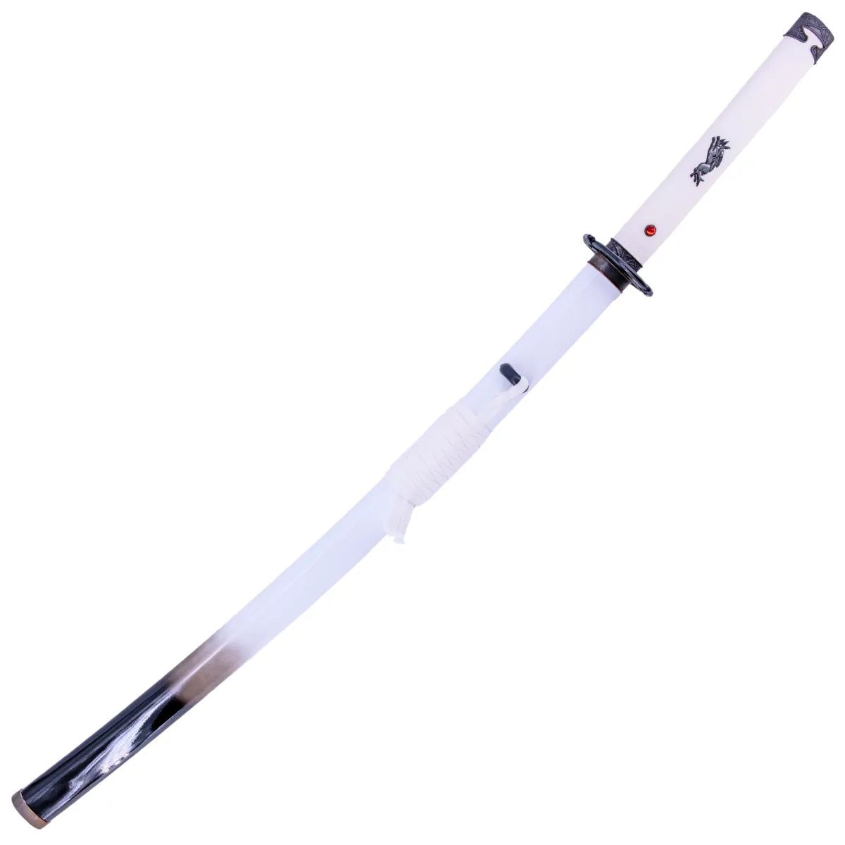 Katana Decorativa de Acero Ghost of Yotei con Mango Polipiel Blanco
