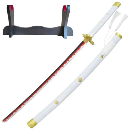 Katana Decorativa de Bambú - Enma Blanca - One Piece